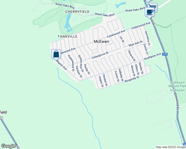 map of restaurants, bars, coffee shops, grocery stores, and more near 1 Perilla Street in Moncton