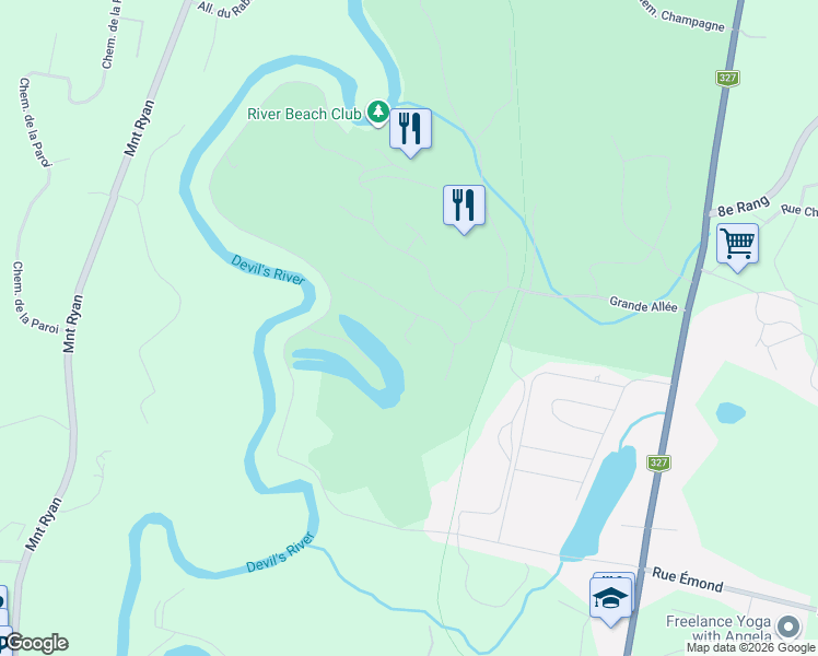 map of restaurants, bars, coffee shops, grocery stores, and more near 305 Allée de Bellefeuille in Mont-Tremblant