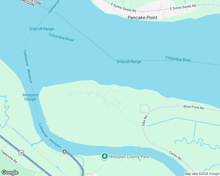 map of restaurants, bars, coffee shops, grocery stores, and more near 91597 Columbia River Road in Clatskanie
