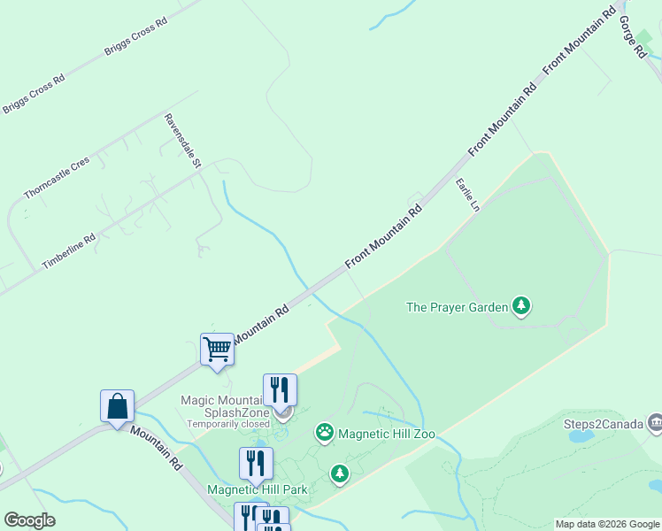 map of restaurants, bars, coffee shops, grocery stores, and more near 699 Front Mountain Road in Moncton
