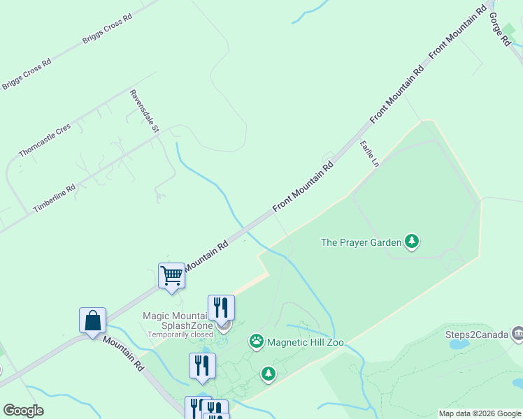 map of restaurants, bars, coffee shops, grocery stores, and more near 699 Front Mountain Road in Moncton