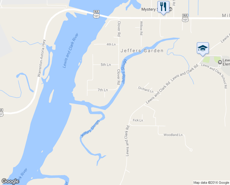 map of restaurants, bars, coffee shops, grocery stores, and more near 35122 7th Lane in Astoria