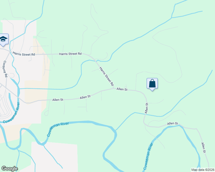 map of restaurants, bars, coffee shops, grocery stores, and more near 3031 Allen Street in Kelso