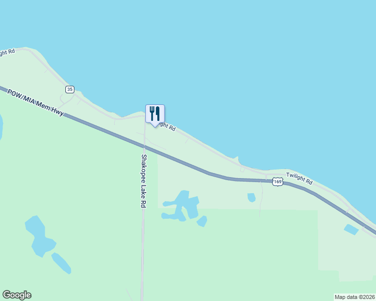 map of restaurants, bars, coffee shops, grocery stores, and more near 14767 Twilight Road in Onamia