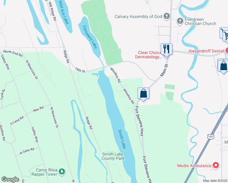 map of restaurants, bars, coffee shops, grocery stores, and more near 92274 Hummingbird Drive in Warrenton
