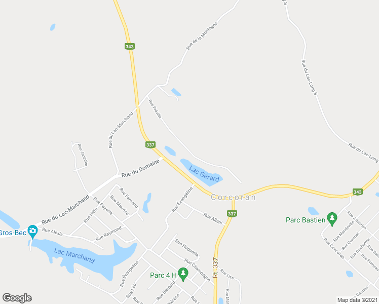 map of restaurants, bars, coffee shops, grocery stores, and more near Rue Préville in Matawinie