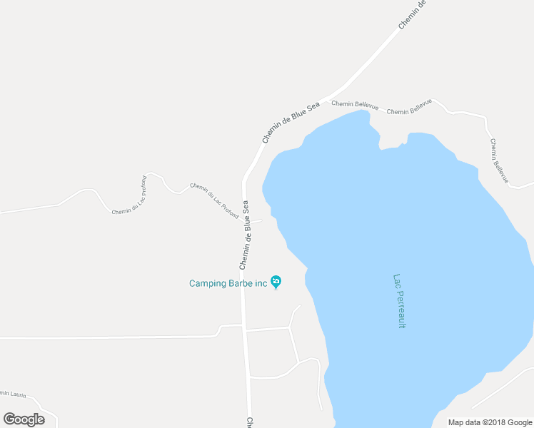 map of restaurants, bars, coffee shops, grocery stores, and more near 248 Chemin de Blue Sea in Blue Sea