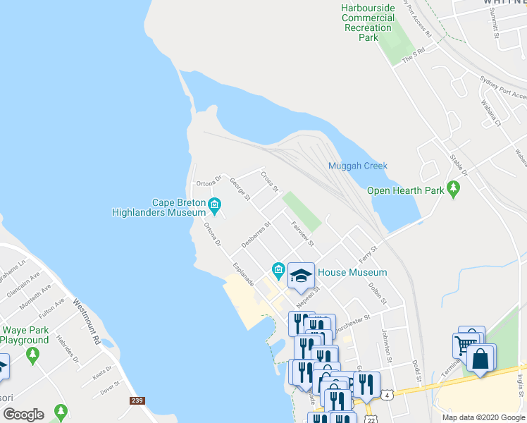 map of restaurants, bars, coffee shops, grocery stores, and more near 39 George Street in Sydney