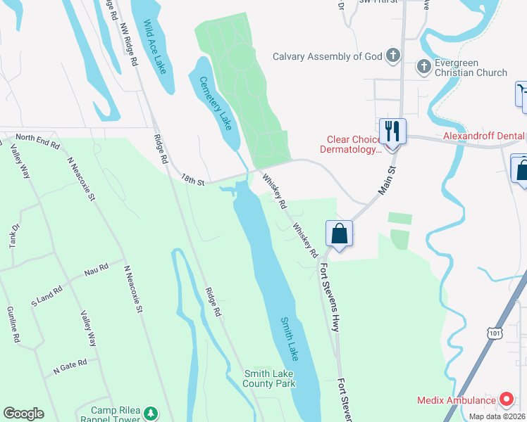 map of restaurants, bars, coffee shops, grocery stores, and more near 92274 Hummingbird Drive in Warrenton