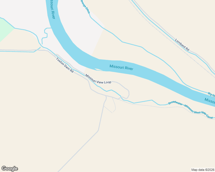 map of restaurants, bars, coffee shops, grocery stores, and more near 48 Missouri View Loop in Toston