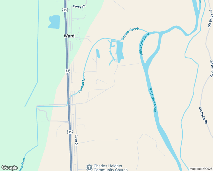 map of restaurants, bars, coffee shops, grocery stores, and more near 1566 Ward Mountain Lane in Hamilton