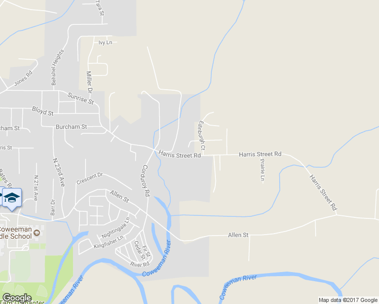 map of restaurants, bars, coffee shops, grocery stores, and more near 2648 Robert Court in Kelso