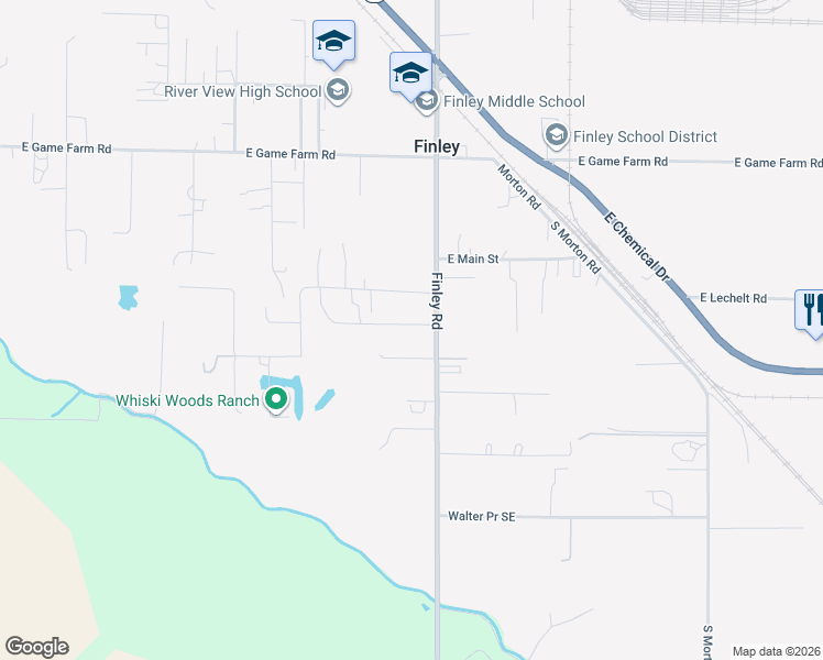 map of restaurants, bars, coffee shops, grocery stores, and more near 40906 South Finley Road in Kennewick