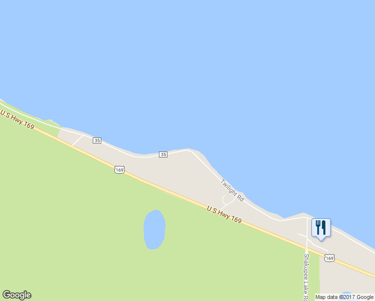 map of restaurants, bars, coffee shops, grocery stores, and more near 15403 Twilight Road in Onamia