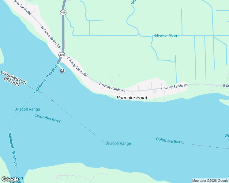 map of restaurants, bars, coffee shops, grocery stores, and more near 86 East Sunny Sands Road in Cathlamet