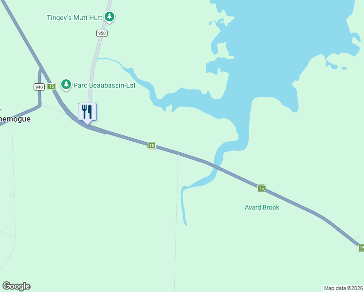 map of restaurants, bars, coffee shops, grocery stores, and more near 5738 New Brunswick 15 in Beaubassin East