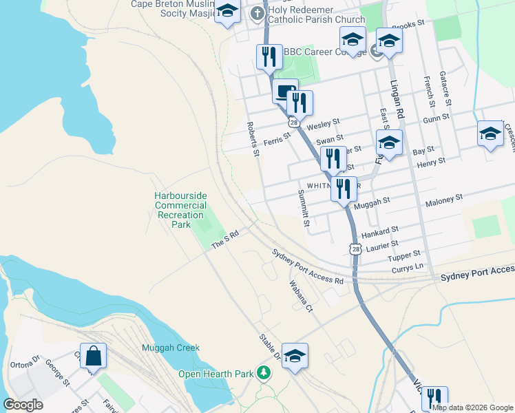 map of restaurants, bars, coffee shops, grocery stores, and more near in Sydney