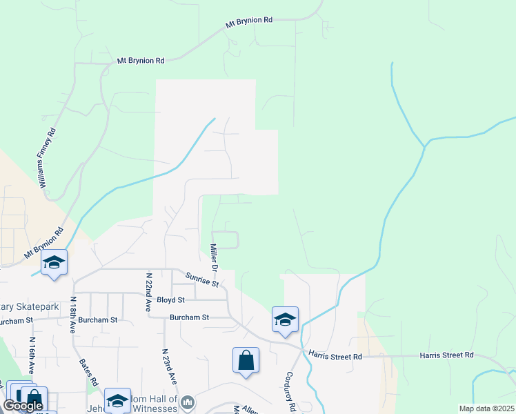 map of restaurants, bars, coffee shops, grocery stores, and more near 2420 Ivy Lane in Kelso