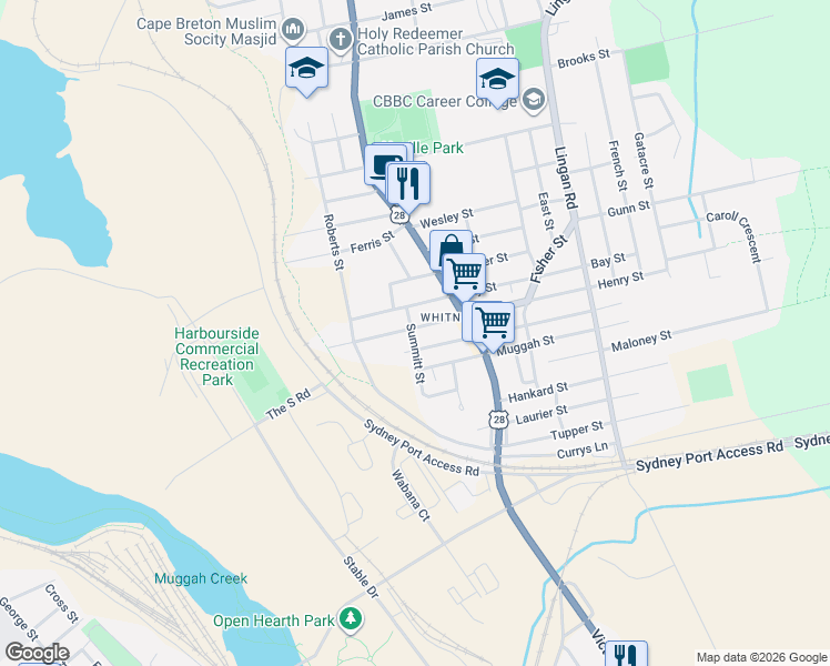 map of restaurants, bars, coffee shops, grocery stores, and more near 102 Henry Street in Sydney