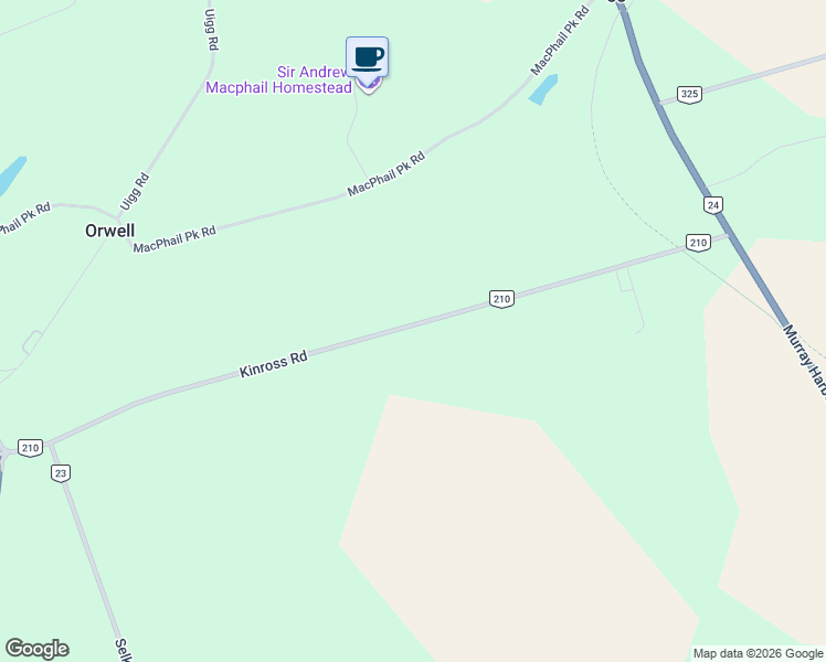 map of restaurants, bars, coffee shops, grocery stores, and more near 2903 Kinross Road in Vernon Bridge