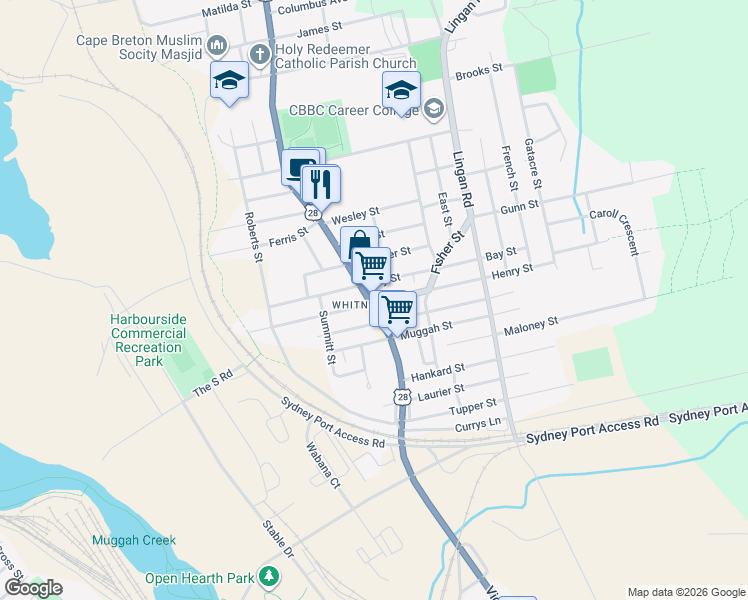 map of restaurants, bars, coffee shops, grocery stores, and more near in Sydney