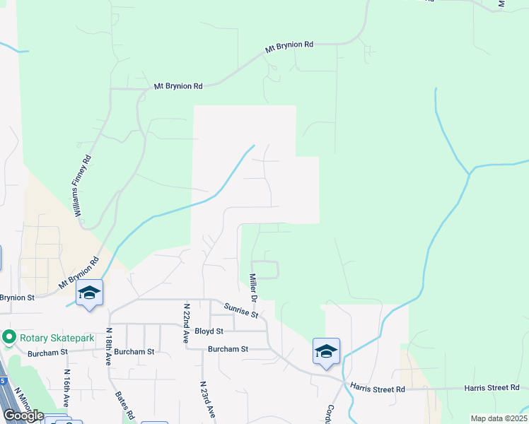 map of restaurants, bars, coffee shops, grocery stores, and more near 1428 Behshel Heights in Kelso