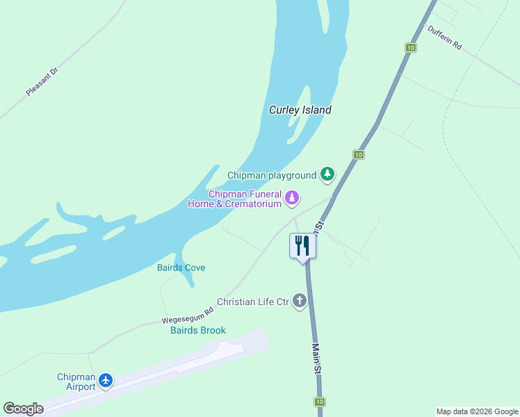 map of restaurants, bars, coffee shops, grocery stores, and more near in Chipman