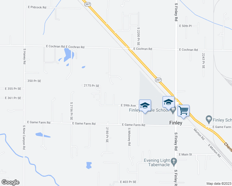 map of restaurants, bars, coffee shops, grocery stores, and more near 218420 East 59th Avenue in Kennewick