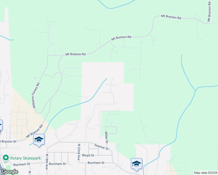 map of restaurants, bars, coffee shops, grocery stores, and more near 1512 Tara Street in Kelso