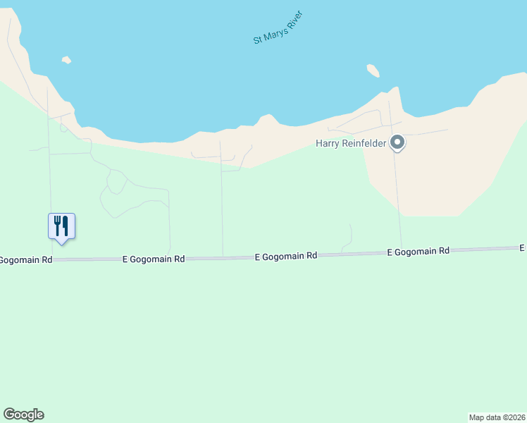 map of restaurants, bars, coffee shops, grocery stores, and more near 23693 South Cole Road in Pickford