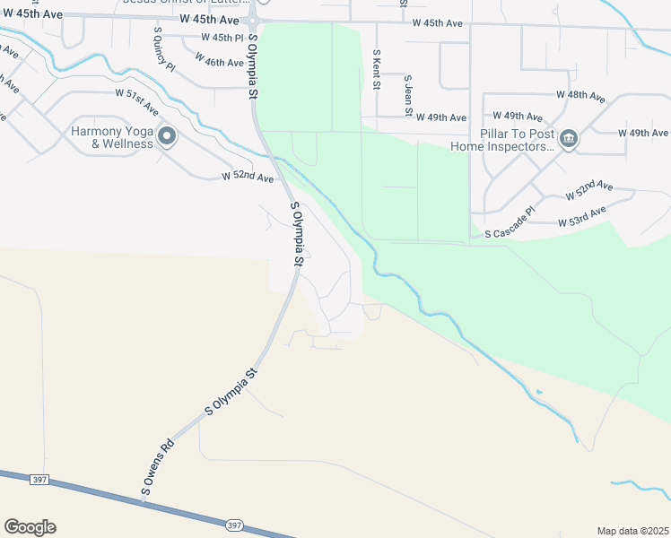 map of restaurants, bars, coffee shops, grocery stores, and more near 5353 South Olympia Street in Kennewick
