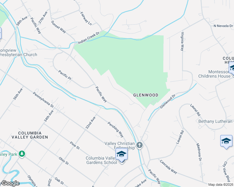map of restaurants, bars, coffee shops, grocery stores, and more near 3201 Wildwood Drive in Longview