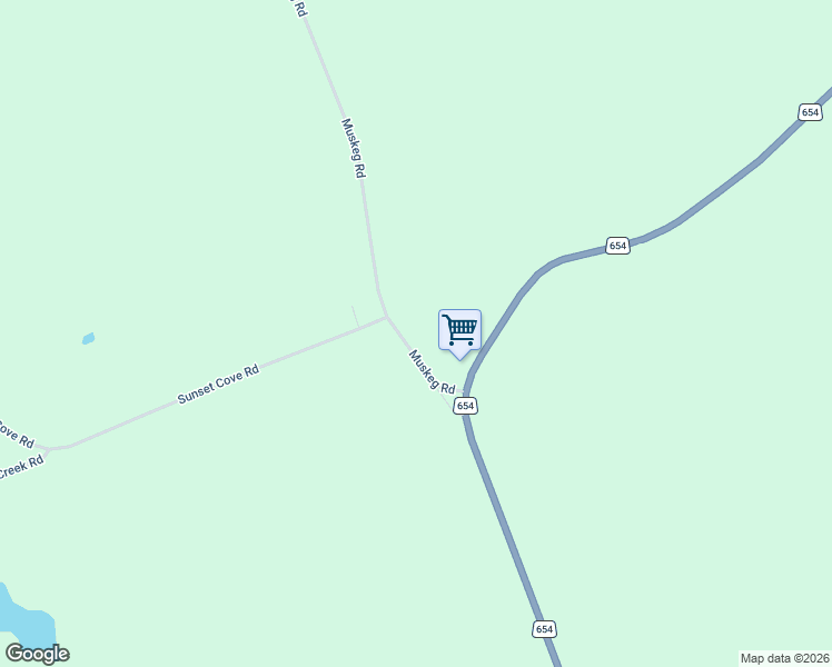 map of restaurants, bars, coffee shops, grocery stores, and more near 54 Muskeg Road in Parry Sound District