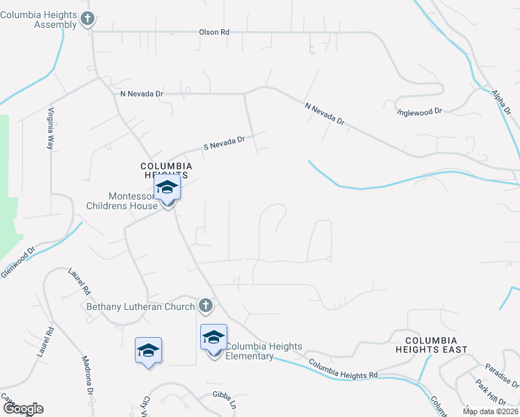 map of restaurants, bars, coffee shops, grocery stores, and more near 131 East Canyonview Drive in Longview
