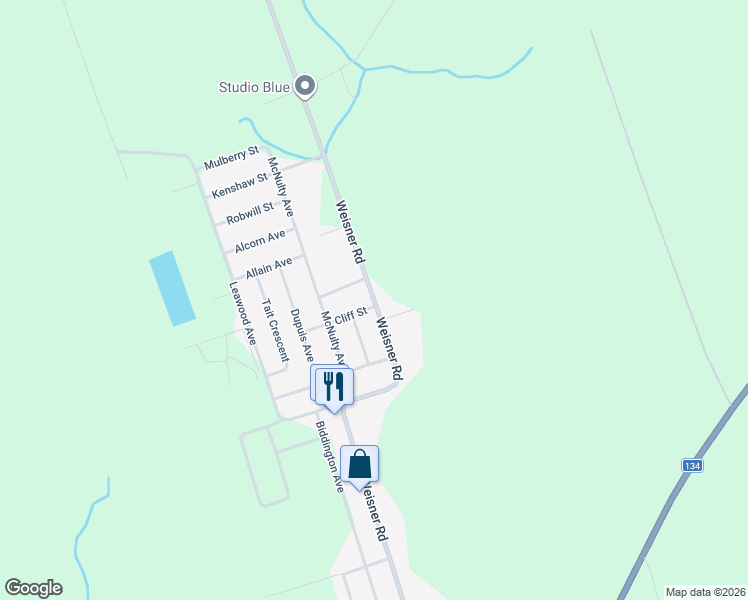 map of restaurants, bars, coffee shops, grocery stores, and more near 186 Weisner Road in Lakeville