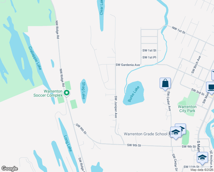 map of restaurants, bars, coffee shops, grocery stores, and more near 364 Kalmia Avenue in Warrenton