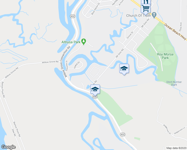 map of restaurants, bars, coffee shops, grocery stores, and more near 128 Willow Pointe Loop in Longview
