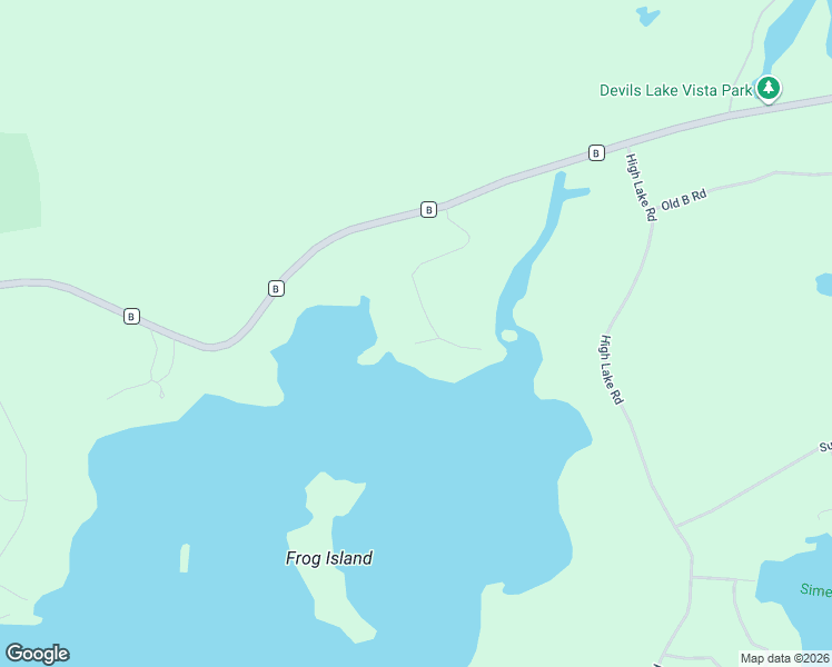 map of restaurants, bars, coffee shops, grocery stores, and more near 8867 County Highway B in Vilas County