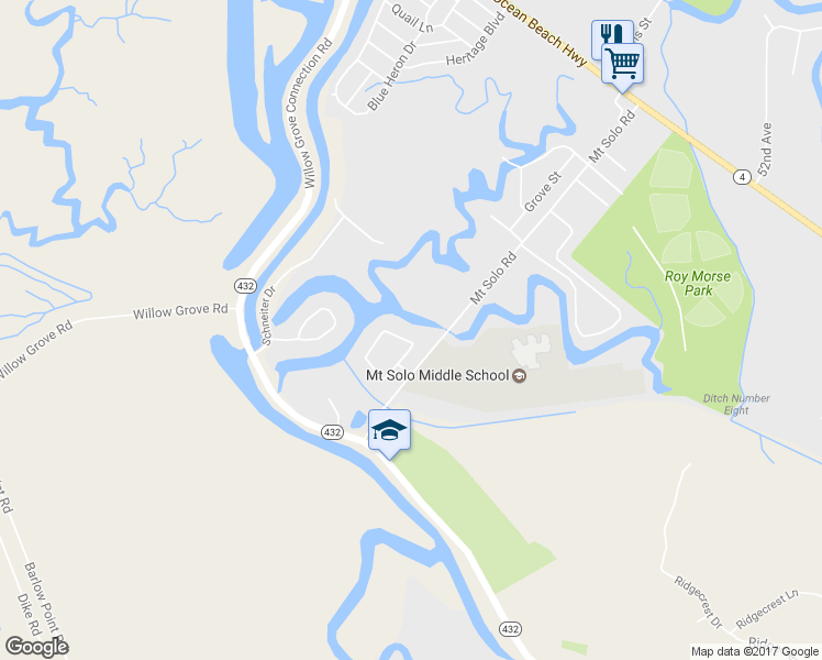 map of restaurants, bars, coffee shops, grocery stores, and more near 41 Willow Pointe Loop in Longview