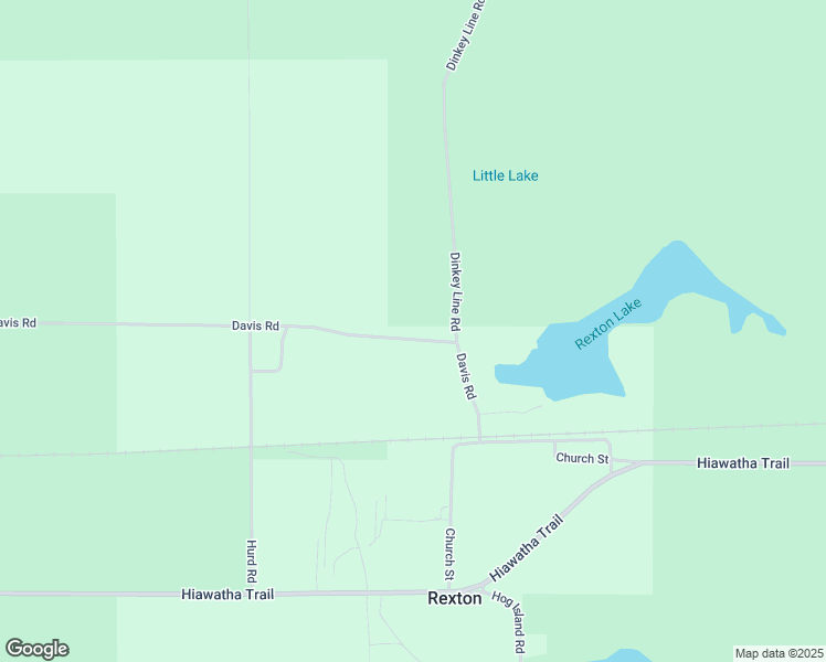 map of restaurants, bars, coffee shops, grocery stores, and more near 7654 Davis Road in Naubinway