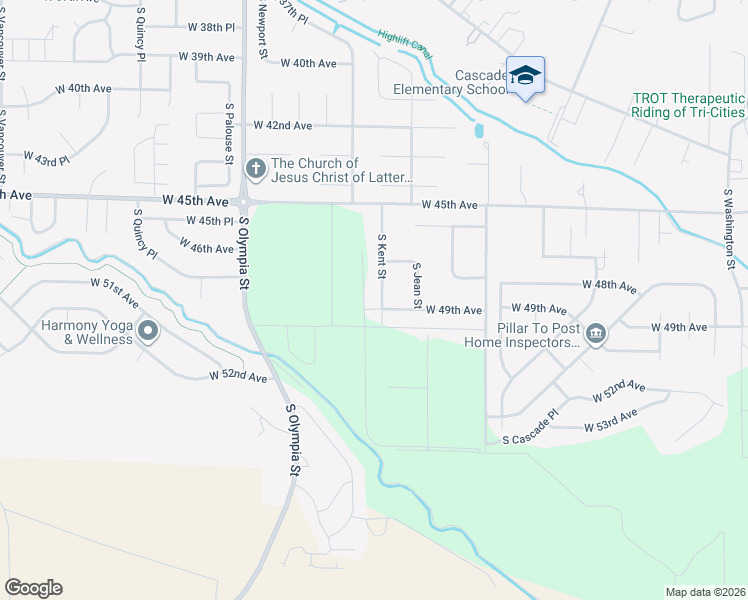 map of restaurants, bars, coffee shops, grocery stores, and more near 4704 S Kent St in Kennewick