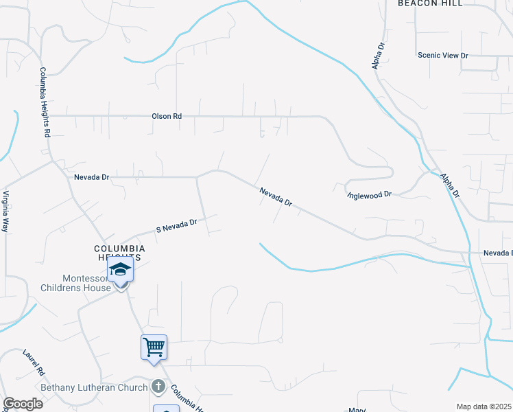 map of restaurants, bars, coffee shops, grocery stores, and more near 470 Nevada Drive in Longview