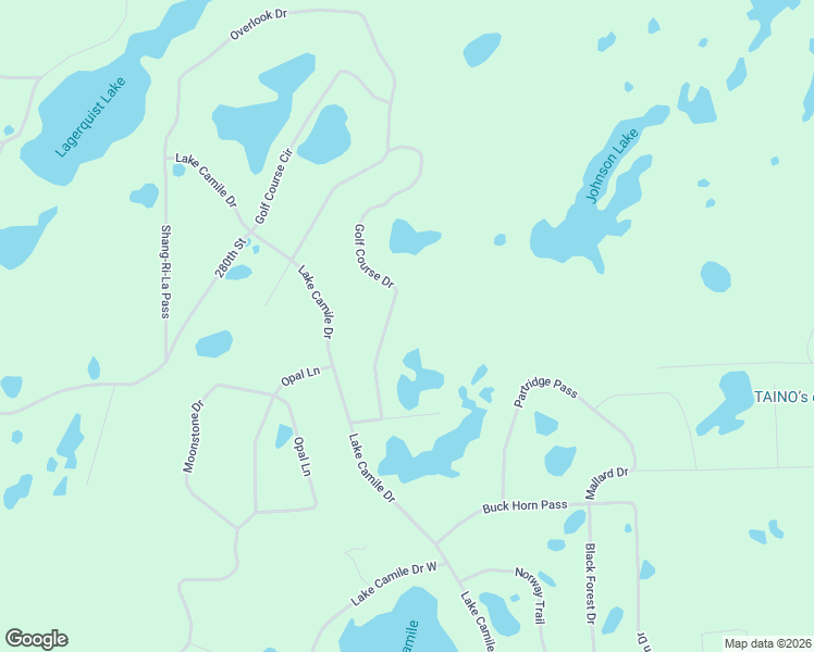 map of restaurants, bars, coffee shops, grocery stores, and more near 28172 Golf Course Circle in Randall