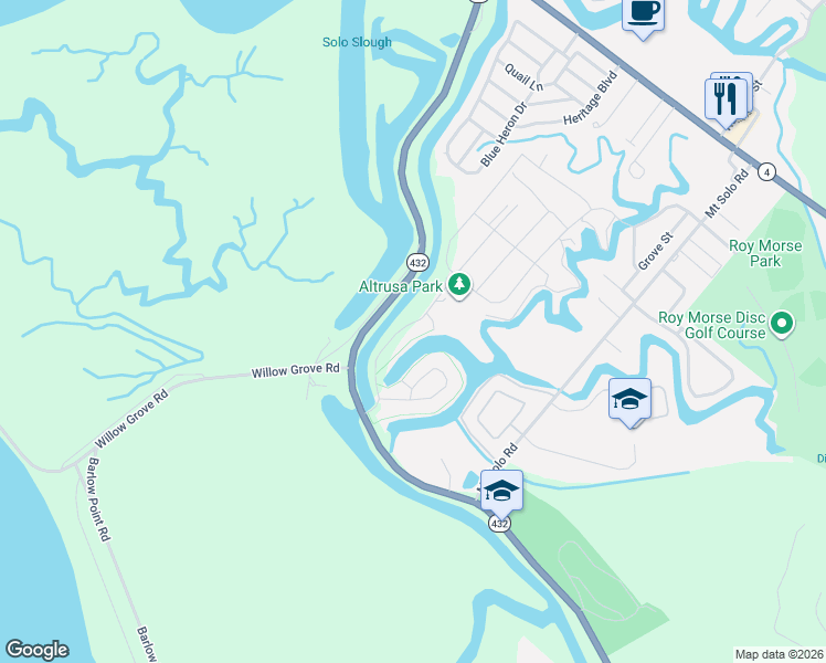 map of restaurants, bars, coffee shops, grocery stores, and more near 1828 Schneiter Drive in Longview