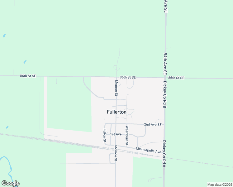 map of restaurants, bars, coffee shops, grocery stores, and more near Monroe Street in Fullerton