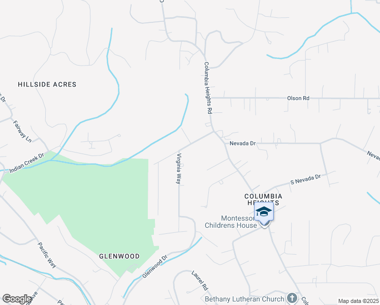 map of restaurants, bars, coffee shops, grocery stores, and more near 3312 Virginia Way in Longview