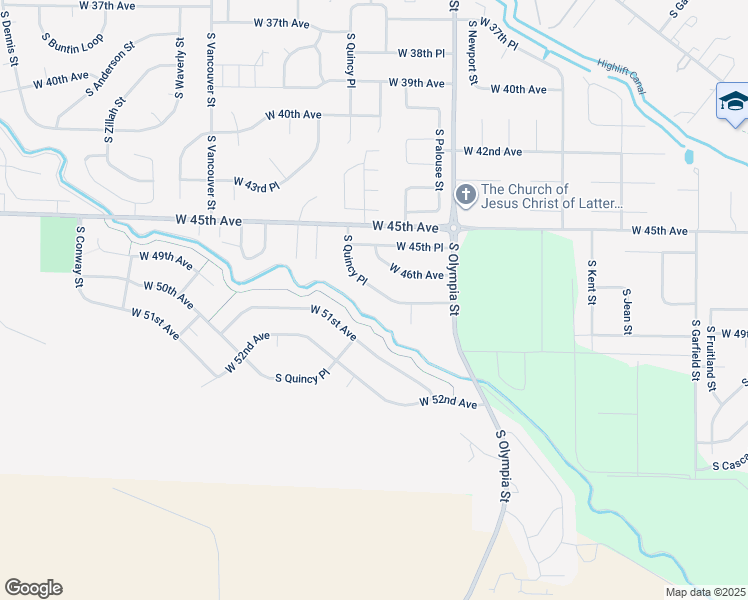 map of restaurants, bars, coffee shops, grocery stores, and more near 4620 South Quincy Place in Kennewick