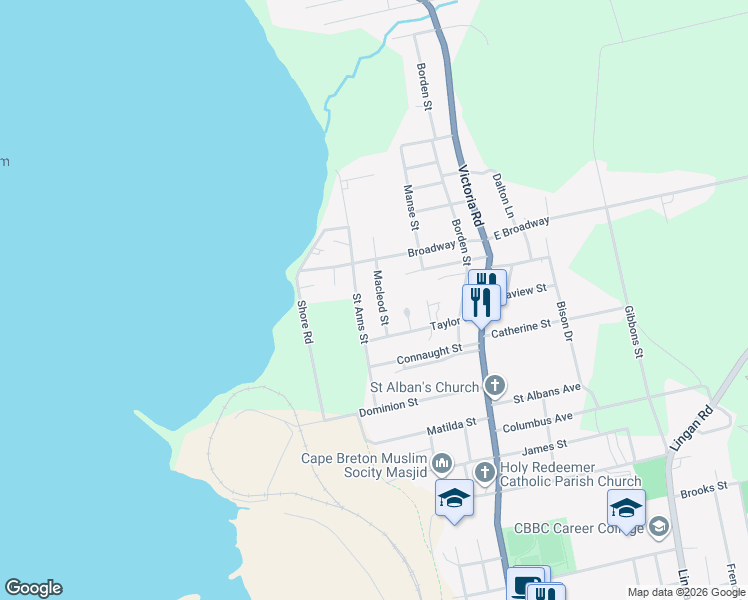map of restaurants, bars, coffee shops, grocery stores, and more near 37 Macleod Street in Sydney