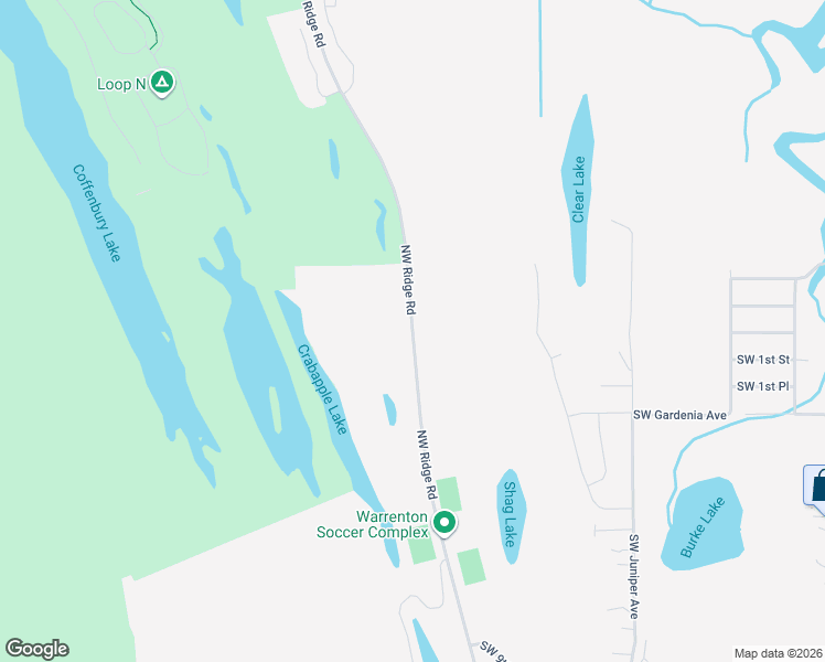 map of restaurants, bars, coffee shops, grocery stores, and more near 543 Northwest Ridge Road in Warrenton