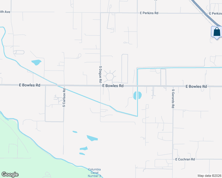 map of restaurants, bars, coffee shops, grocery stores, and more near 203105 East Bowles Road in Kennewick